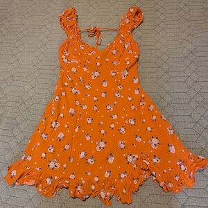 Free People Like A Lady Floral Ruffle Dress